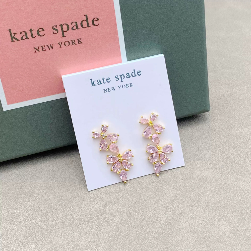 kate spade Pink Floral Drop Crystal Earrings Style